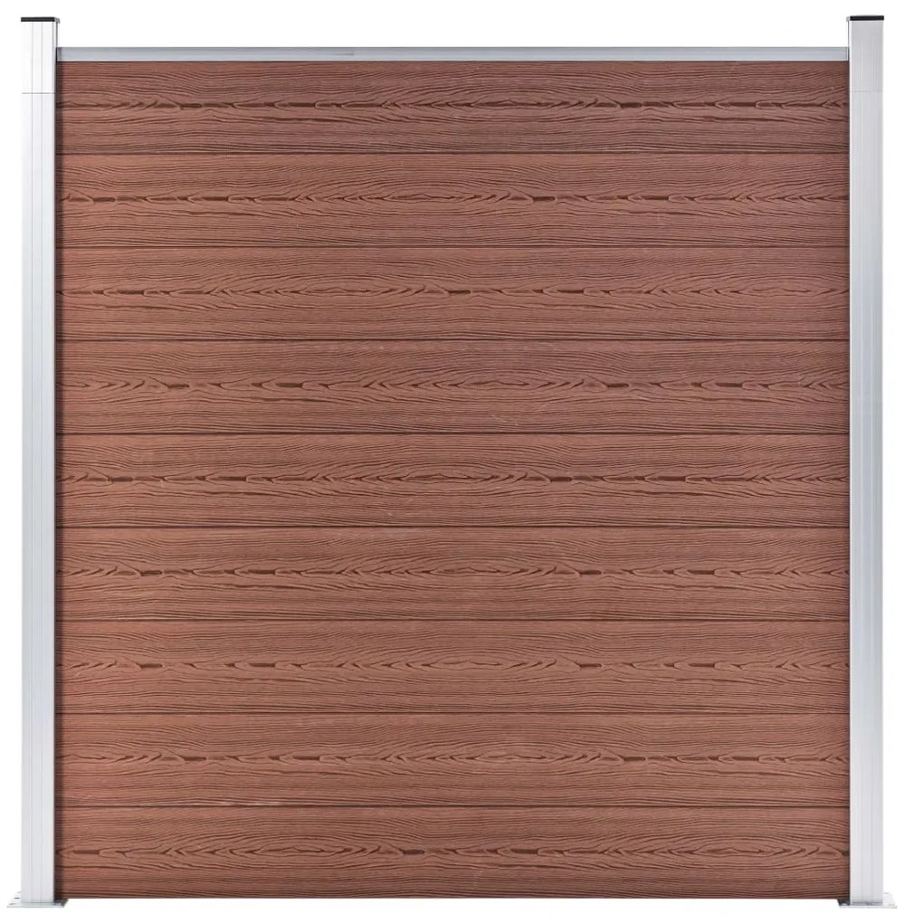 Painel de vedação para jardim 180x186 cm WPC castanho