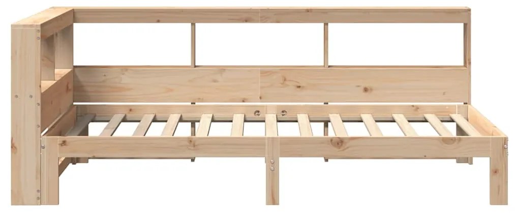 Cama com estante sem colchão 90x190 cm pinho maciço