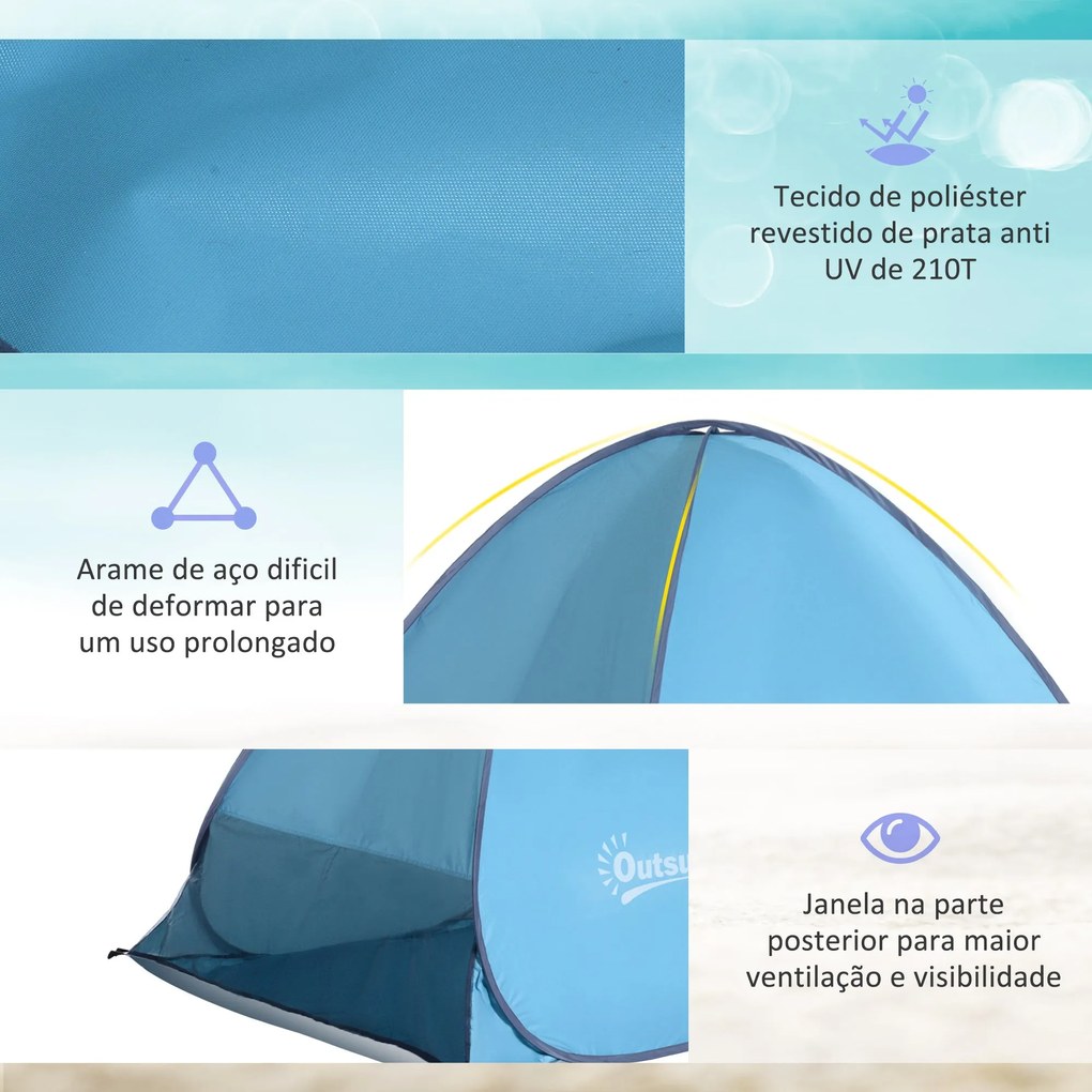 Outsunny Tenda Pop-up Instantâneo e Portátil com Janelas Protetoras pa