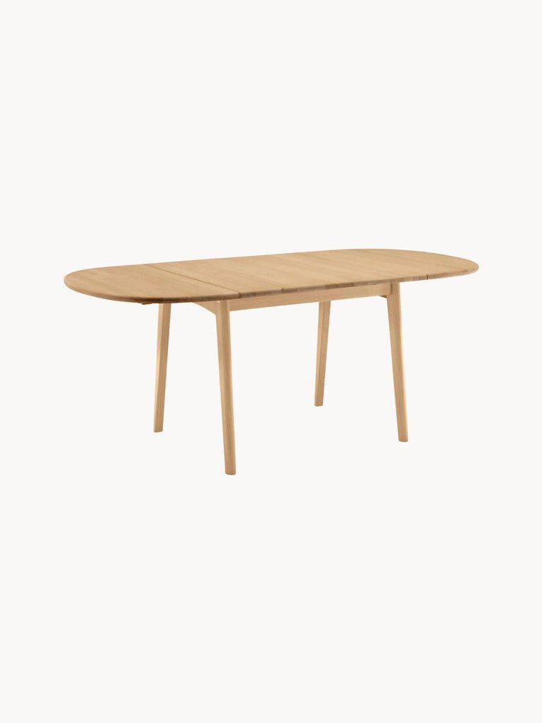Mesa de jantar extensível em madeira de carvalho CH002, 90 - 188 x 90 cm
