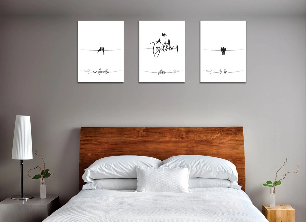 Quadro Decorativo em Tela UDC03 – Multicolor – 30 x 40 cm (3 Peças)