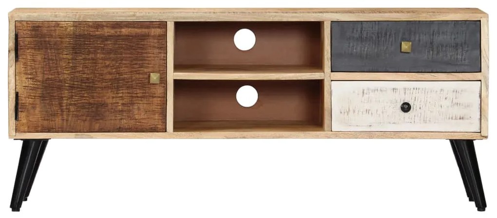 Móvel de TV 115x30x47 cm madeira de mangueira maciça
