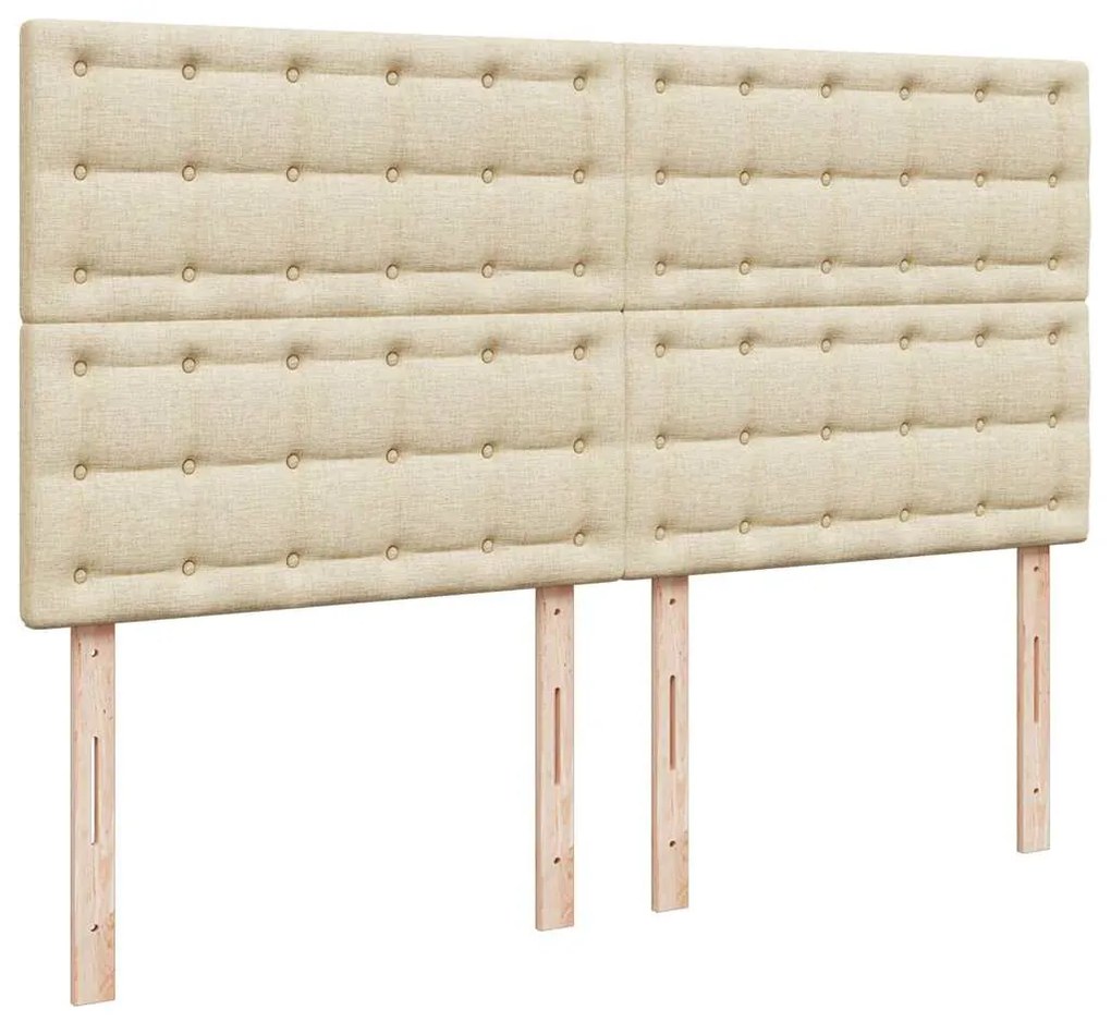 Estrutura de cama otomana com colchão tecido creme 160x200cm