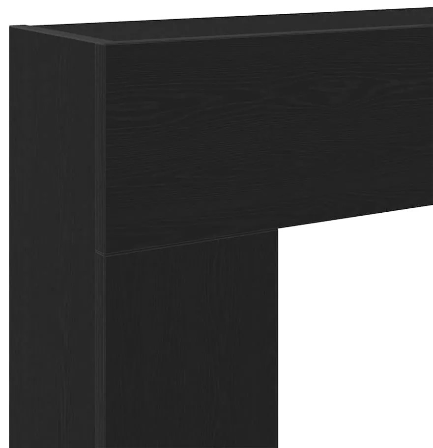 Cornija de lareira 81x18x82 cm deriv. de madeira carvalho preto