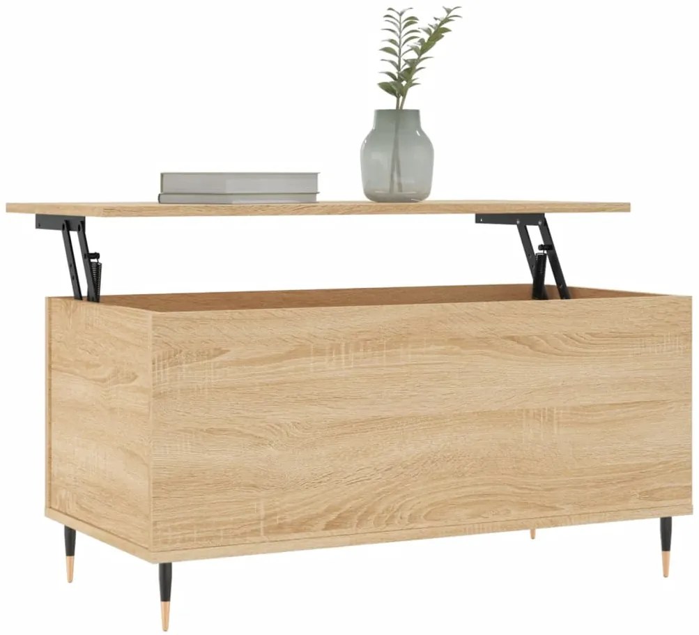 Mesa de centro 90x44,5x45 cm derivados madeira carvalho sonoma