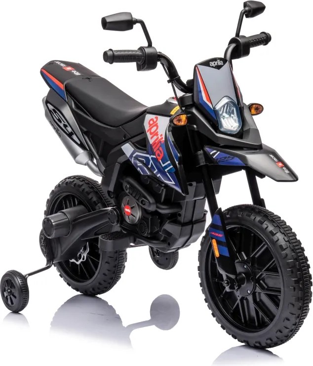 Mota elétrica para Crianças 12V Aprilia RX, Rodas Espuma EVA Azul