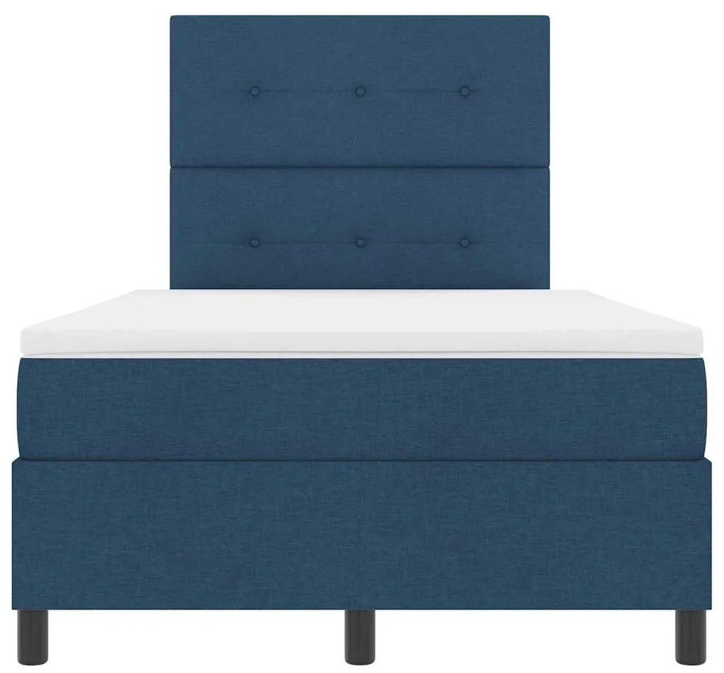 Cama com Estrado e Colchão com Luz LED Azul, 120 x 190 cm