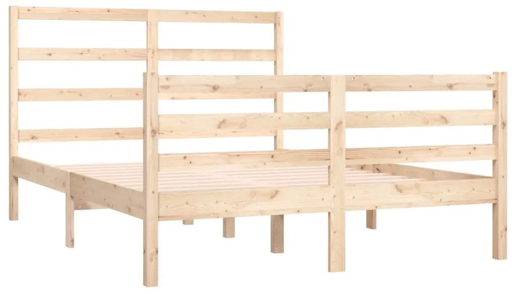 Estrutura de cama casal 135x190 cm pinho maciço