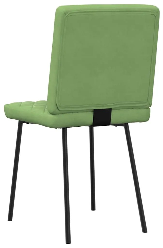 Cadeiras de jantar 6 pcs veludo verde-claro