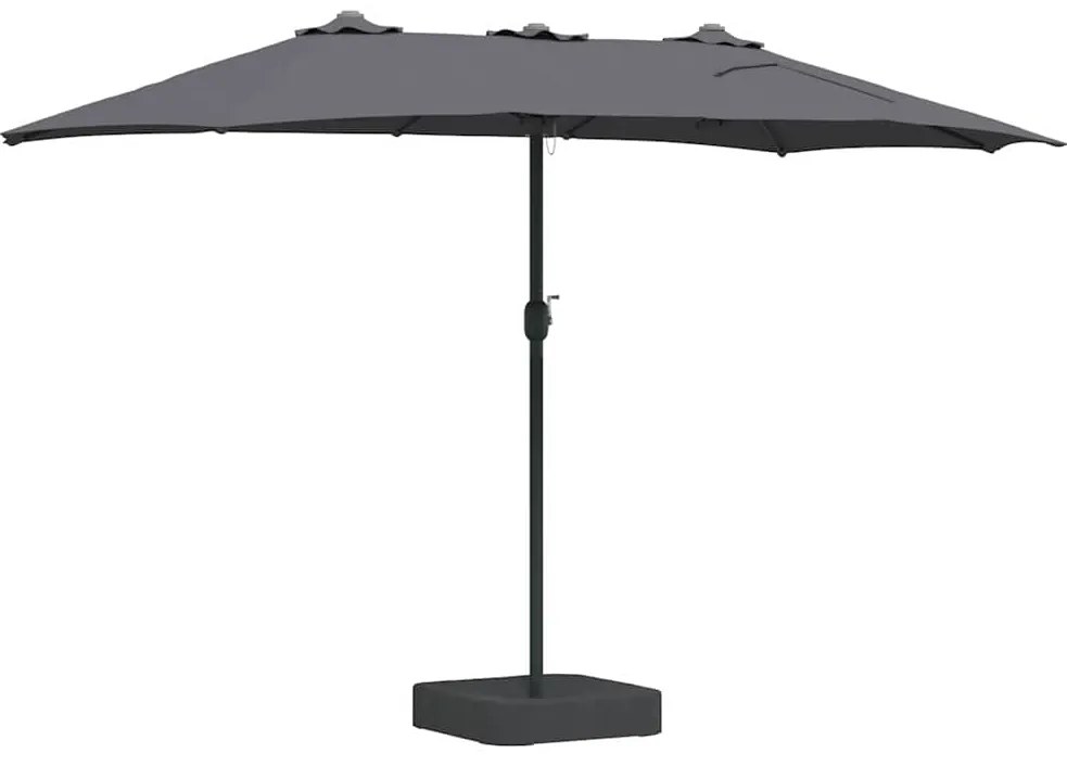 Guarda-sol de Jardim Antracite 385 x 209 x 244 cm tecido