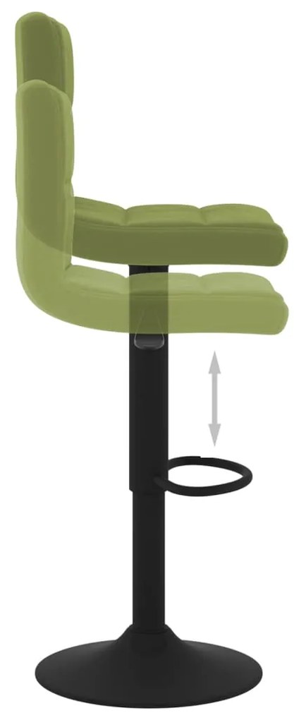 Bancos de bar 2 pcs veludo verde-claro