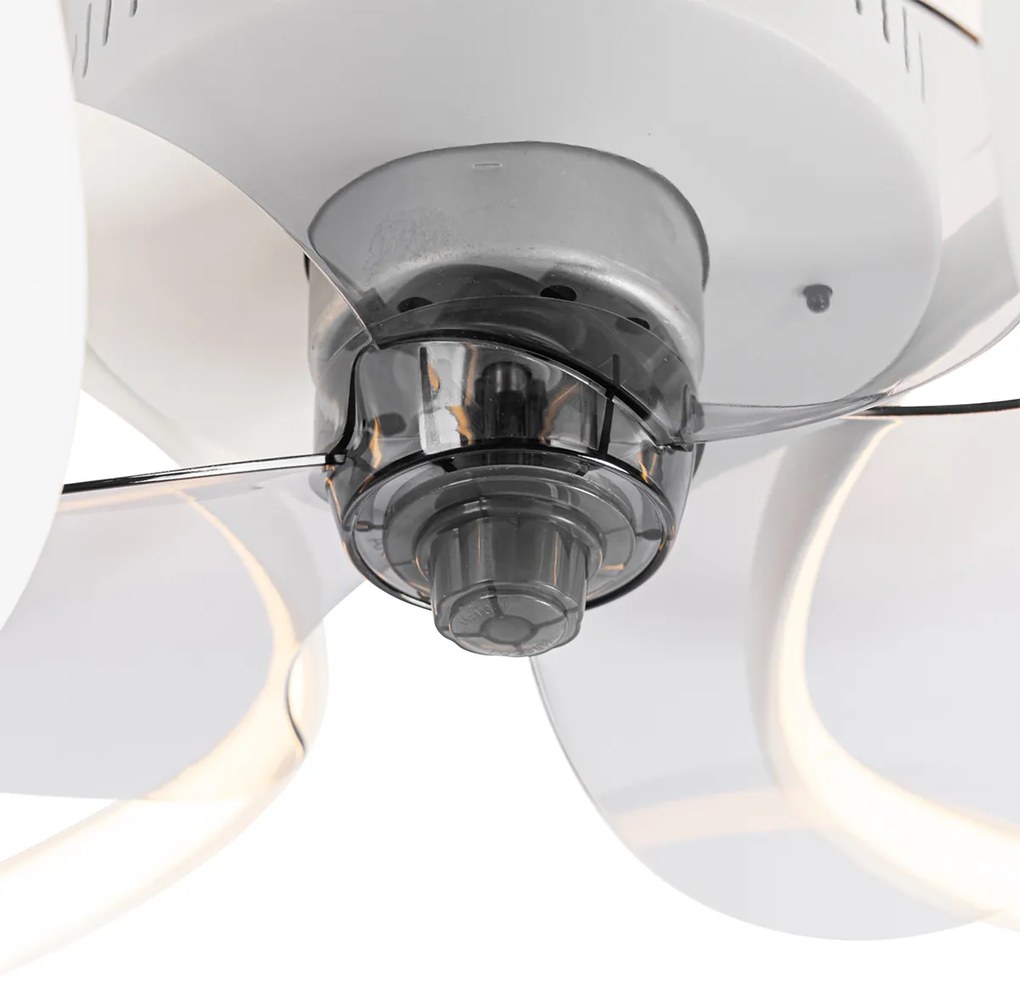 Ventilador de teto branco com LED e comando remoto - Mandy Design