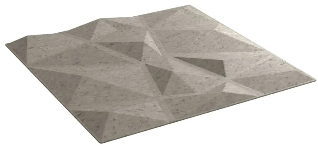 Painéis de parede 24 pcs 50x50cm 6m² XPS diamante cinza-cimento