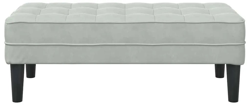 Banco vidaXL Cinza Claro 113 cm Veludo