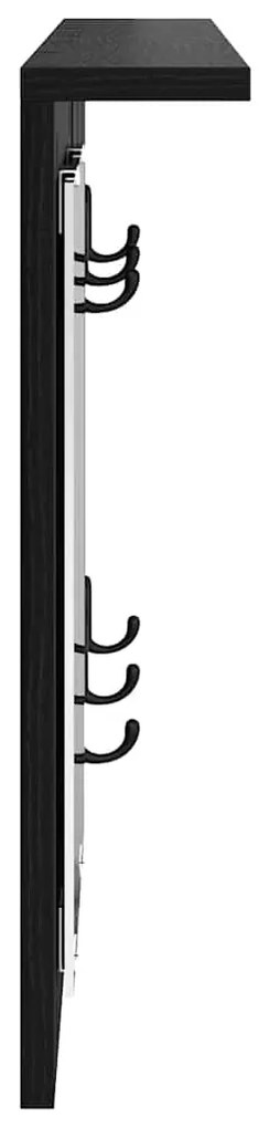 Cabideiro de Parede Carvalho preto 85 x 10 x 45 cm