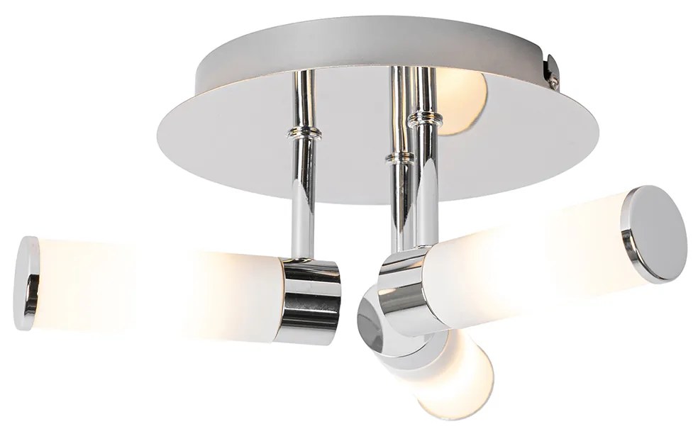 Candeeiro de teto moderno para casa de banho cromado 3 luzes IP44 - Bath