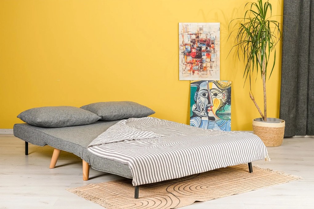 Sofá-Cama 2 Lugares Folde – Cinzento Claro – 120 x 79 x 80 cm