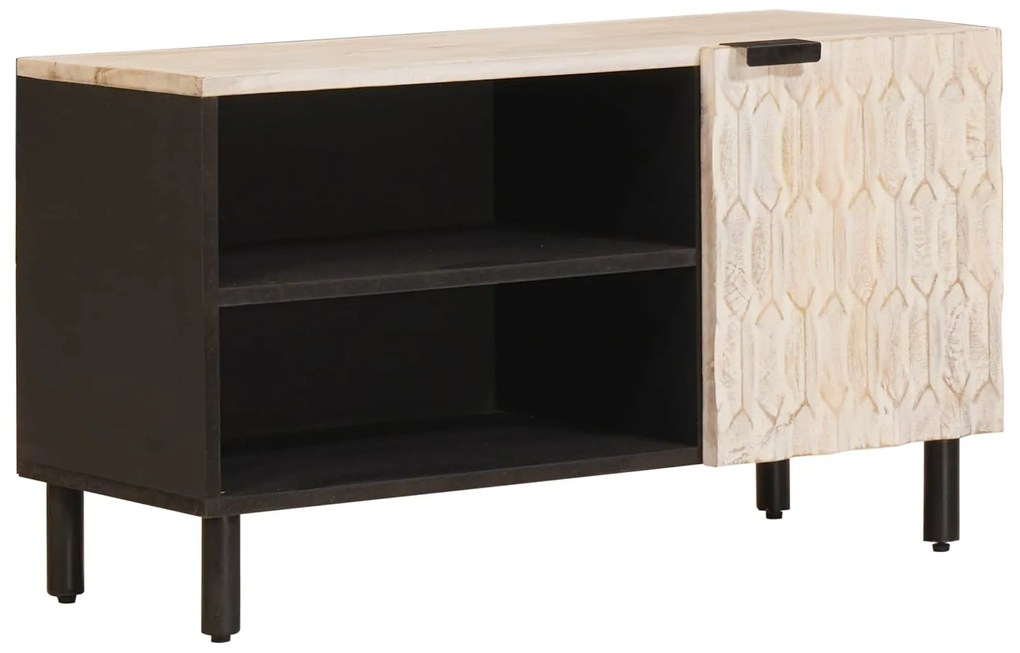 vidaXL Gabinete para TV Acabamento em Wash Branco 80 x 33 x 46 cm