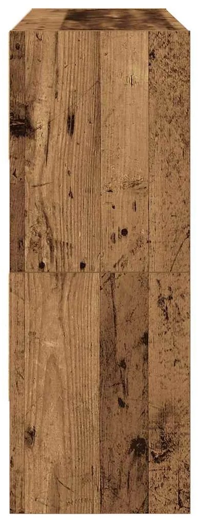 Sapateiras 2 pcs empilháveis 89,5x30x40 cm madeira velha