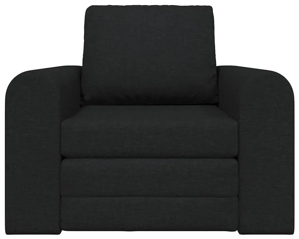 Sofá Cama 2-em-1 Preto 98x71x83 cm Tecido
