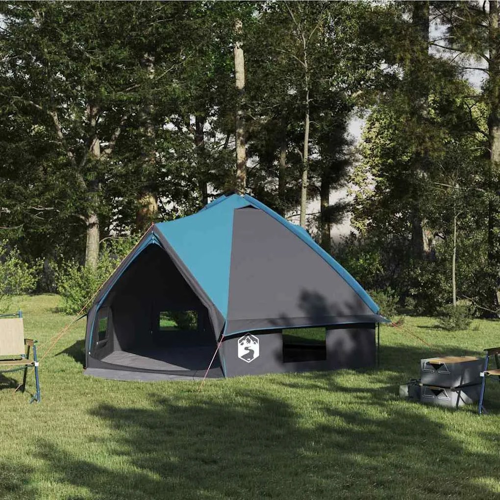 vidaXL Tenda Teepee com telhado Azul e Cinza 490 x 410 x 210 cm