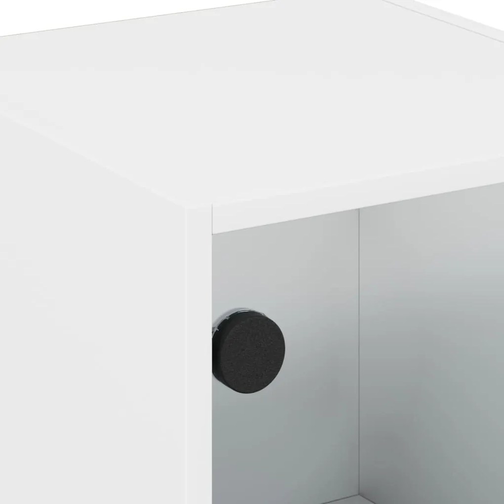 Mesa de cabeceira c/ porta de vidro 35x37x42 cm branco