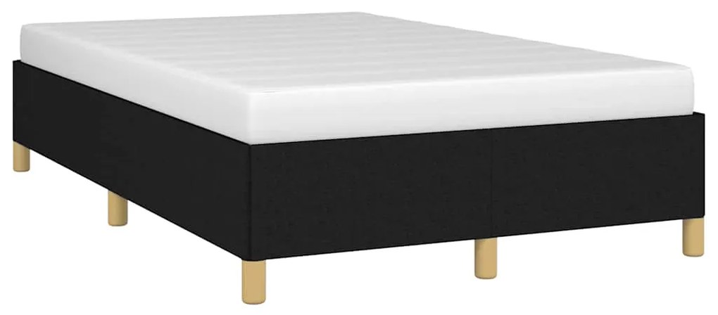 Estrutura de cama sem colchão preto 120x190 cm tecido
