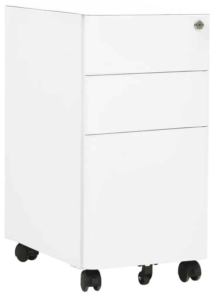vidaXL Arquivador móvel aço 30x45x59 cm branco