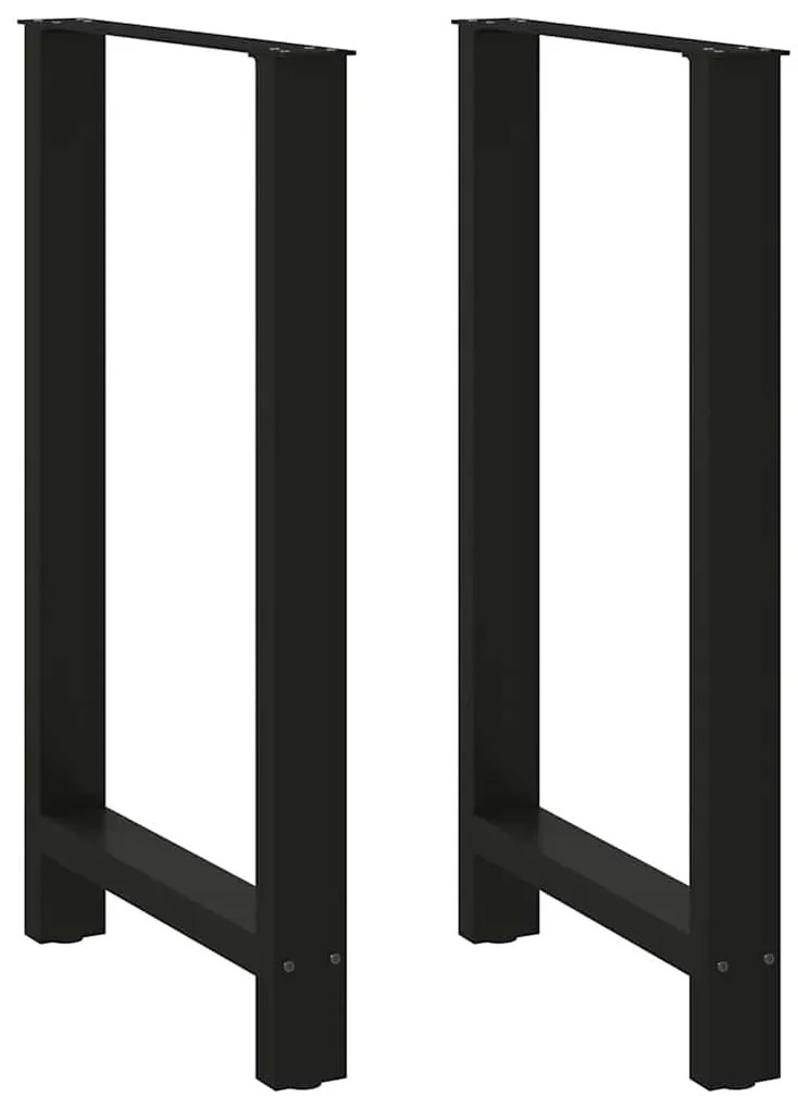Pés para mesa de bar pretos 2 peças 60x(100-101) cm aço