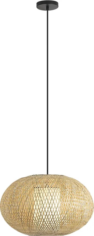 Candeeiro suspenso Japandi Bambu 50cm IP44 - Moana
