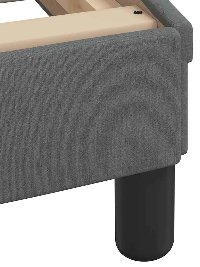 Cama com colchão 180x200 cm tecido cinzento-escuro