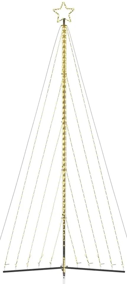 LED Árvore de Natal 570 LEDs Branco Quente 399 cm