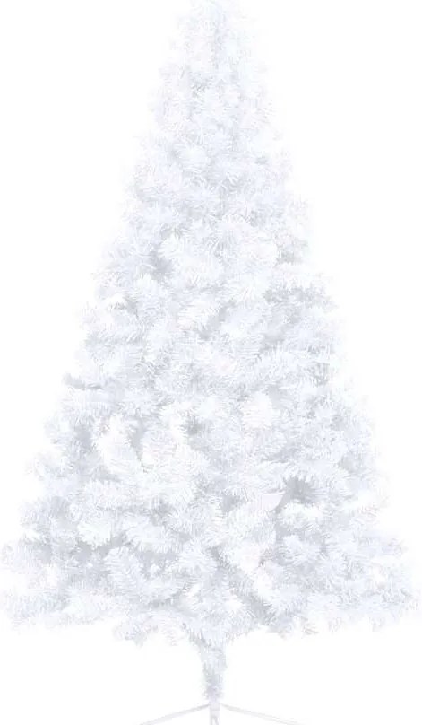 Meia árvore Natal artificial pré-iluminada c/ bolas branco
