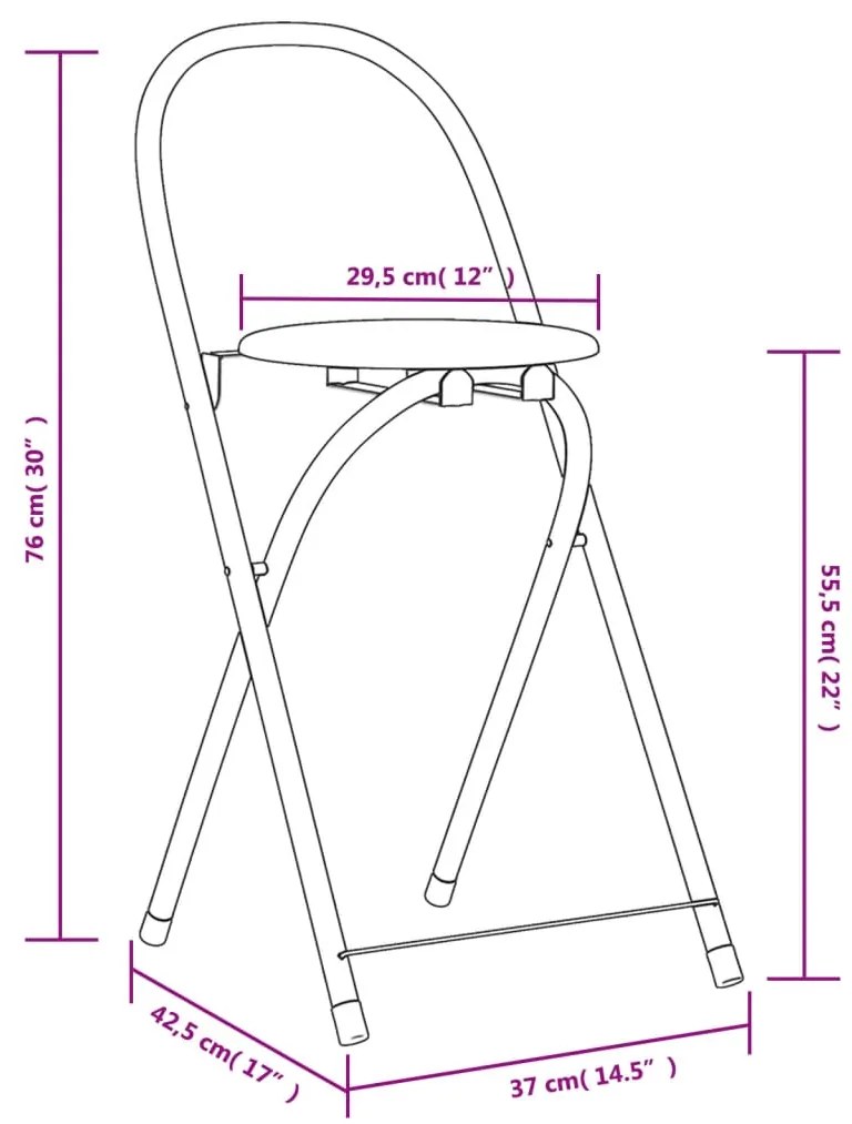 Conjunto de jantar dobrável 5 pcs MDF