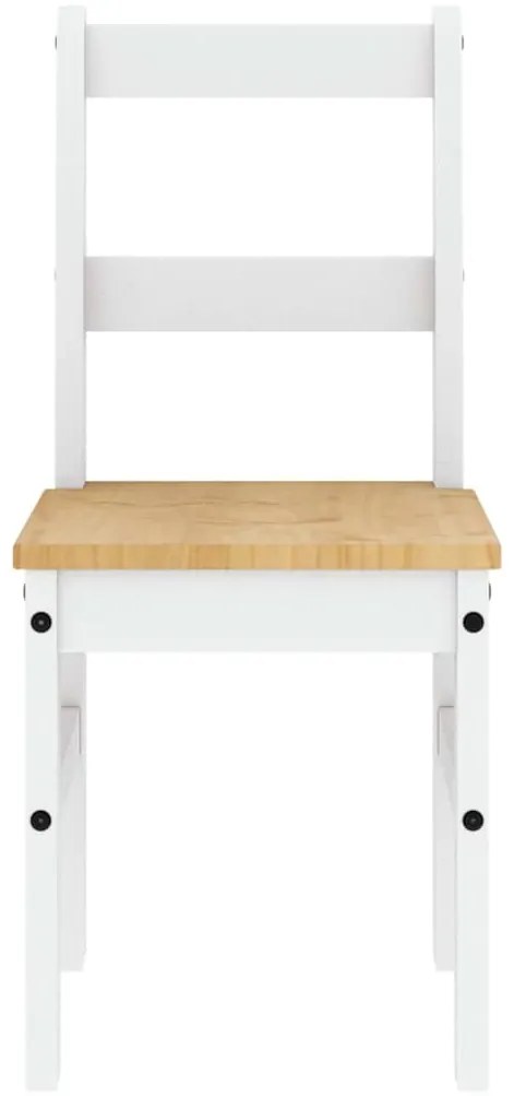 5 pcs conjunto de jantar Panama madeira pinho maciça branco