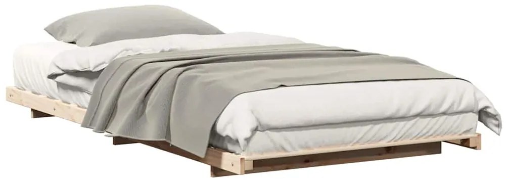 Estrutura de cama de chão Castanho 90 x 200 cm
