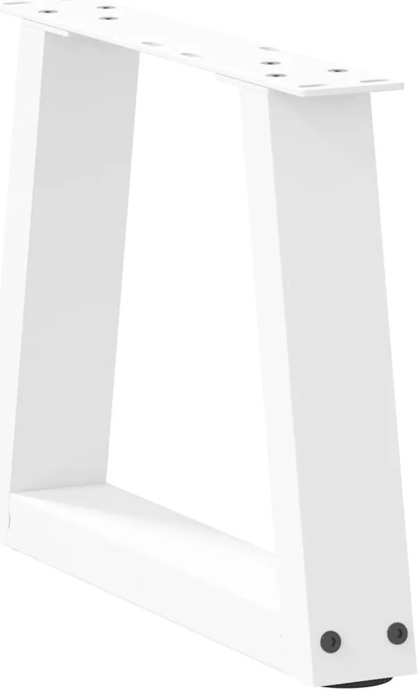 Pés para mesa de centro em V 2 peças Branco 30x(30-31,3) cm Aço