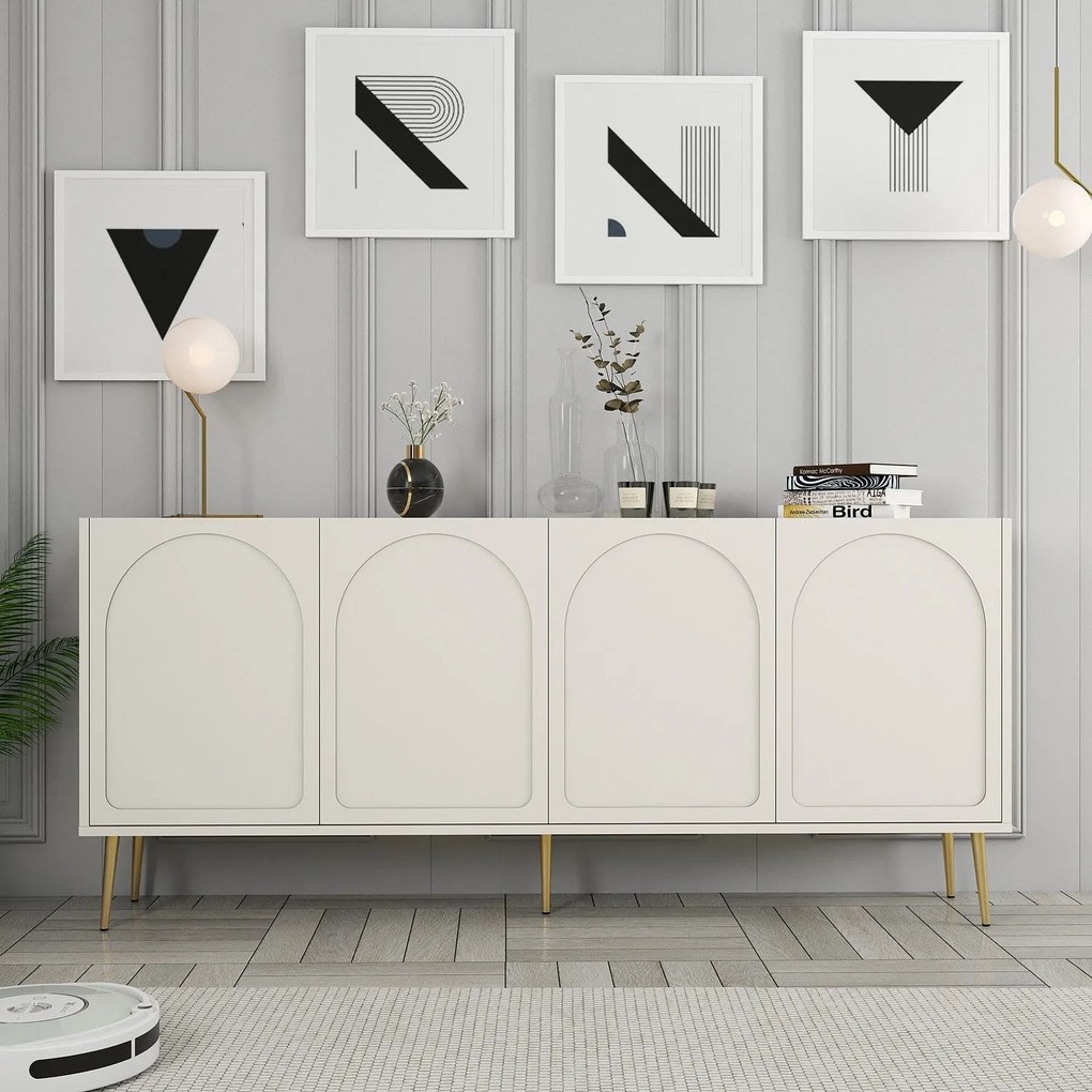 Console Lyon – Cream Gold – 180 cm x 80 cm x 35 cm