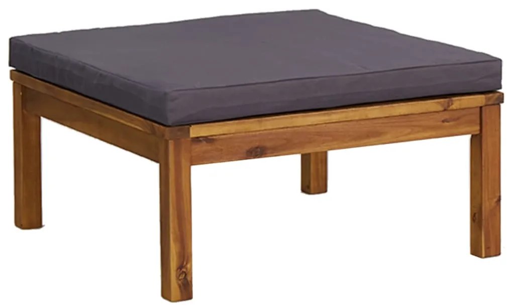 3 pcs conjunto de lounge de jardim com almofadões acácia maciça
