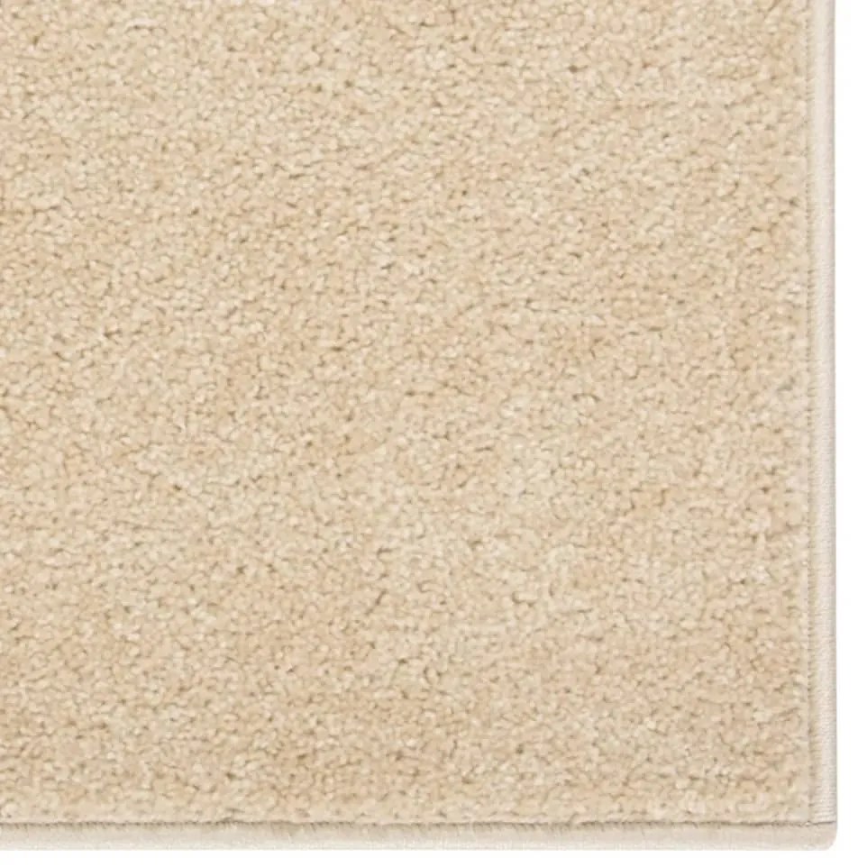 Tapete de pelo curto 80x150 cm bege