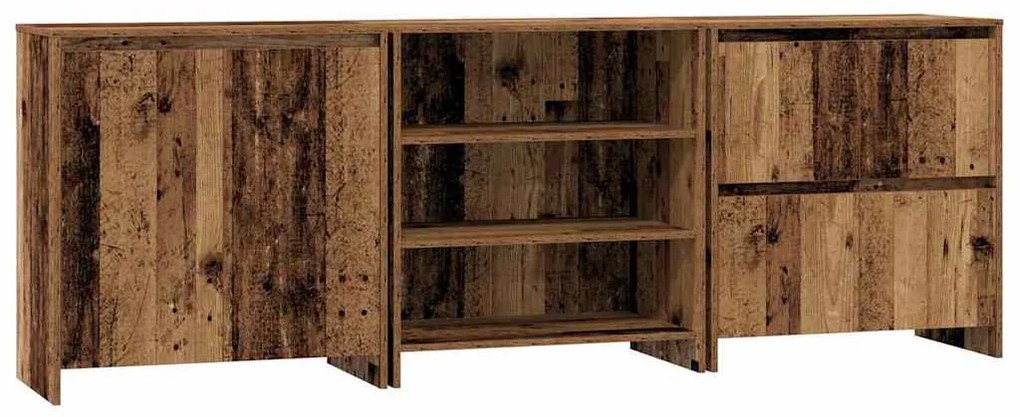 Aparadores com prateleira Outros 3 pcs Madeira antiga 70 x 41 x 75 cm
