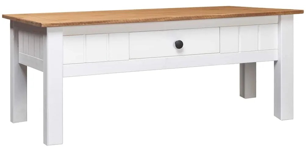 Mesa de centro 100x60x45 cm pinho maciço Panama branco