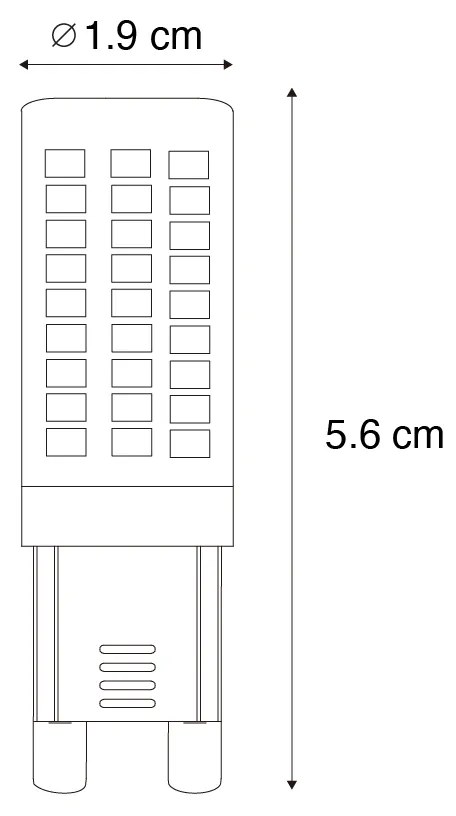 Conjunto de 5 Lâmpadas LED G9 Reguláveis em 3 Fases Opala 4.5W 500 lm 2700K
