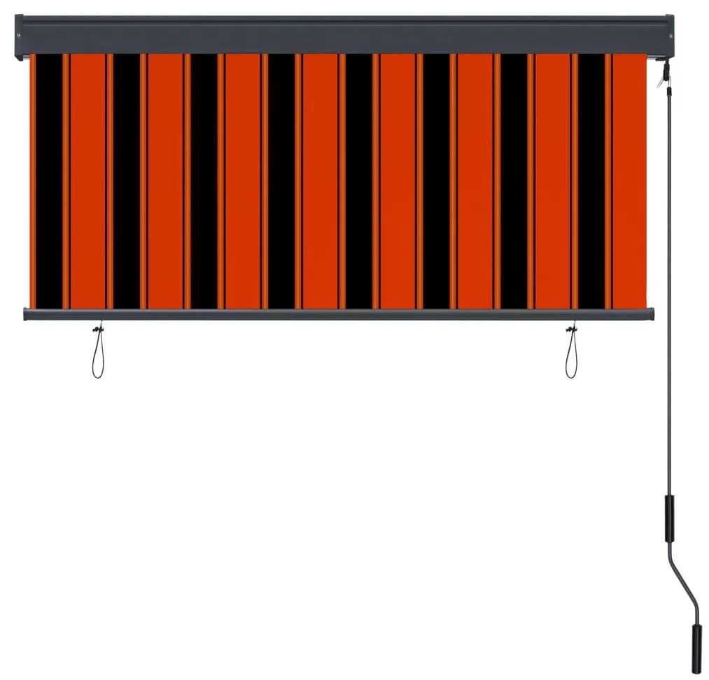 Estore de rolo para exterior 140x250 cm laranja e castanho