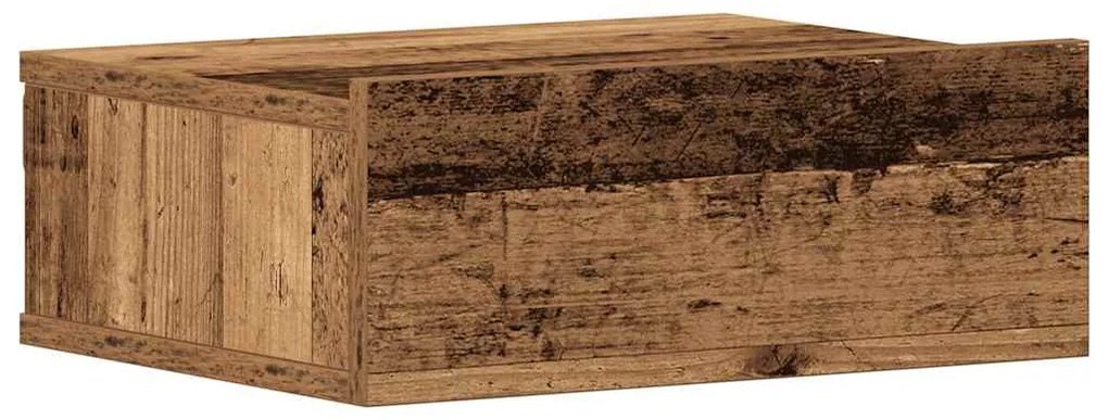Mesa cabeceira suspensa 2 pcs madeira velha 40x32x15 cm