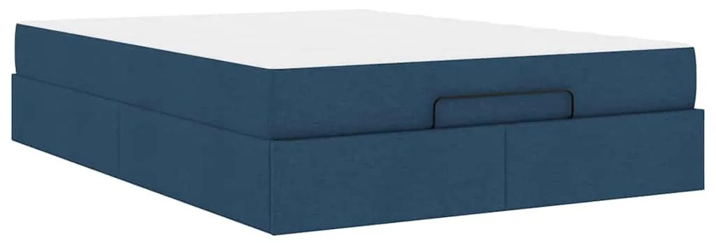 Estrutura da Cama Outros com armazenamento Azul 160 x 200 cm tecido