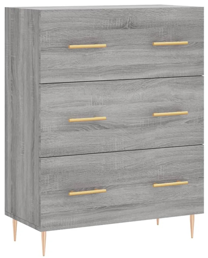 Armário alto 69,5x34x180 cm derivados de madeira sonoma cinza