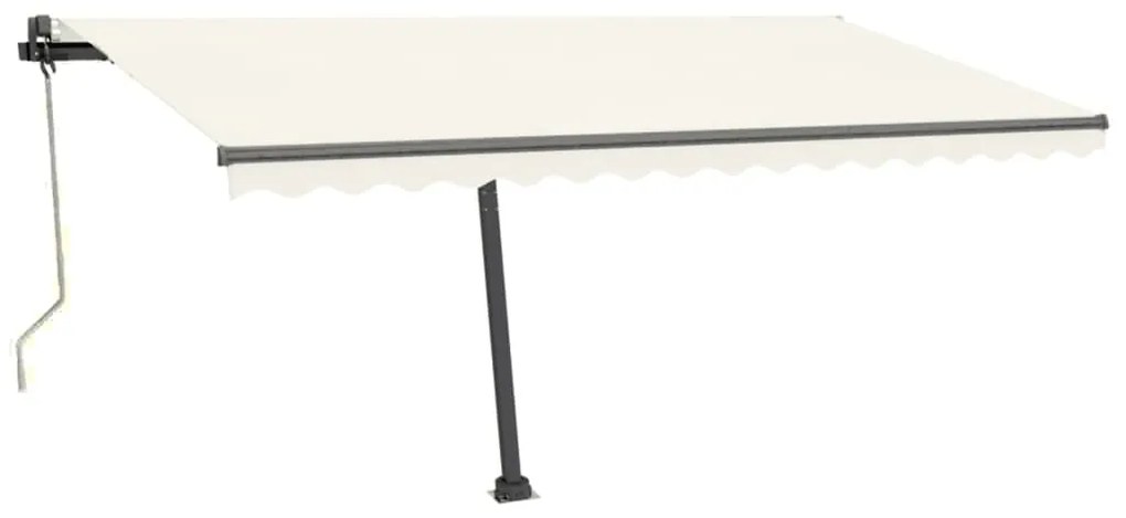 Toldo automático com LED e sensor de vento 450x300 cm creme