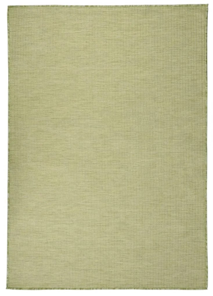 Tapete de tecido plano para exterior 160x230 cm verde