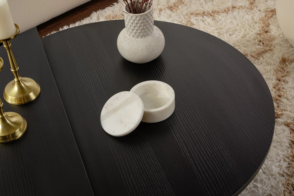Mesa de Centro Orion – Preto Madeira – 90x30x60 cm e 85x35x30 cm